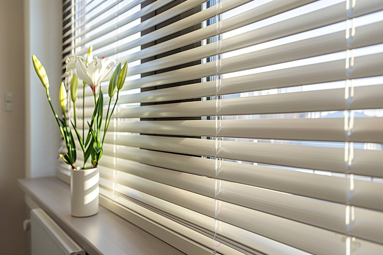 Indoor window blinds in a home near Mount Pleasant, SC